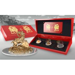 SNAKE THREE DIMENSIONAL 3D Lunar Year Silver Coin Set 500 Francs