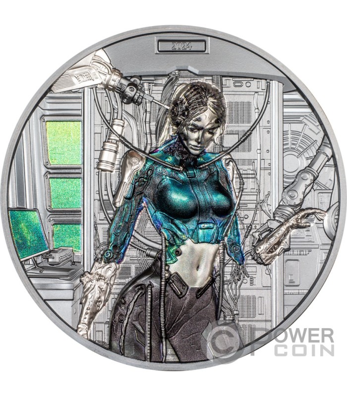 CYBER QUEEN Rebirth 3 Oz Moneta Argento 20$ Cook Islands 2024