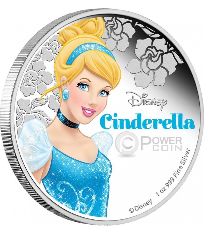 CINDERELLA Disney Princess 1 oz Silver Proof Coin 2$ Niue 2015