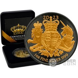 LIBERTAD Gold Black Empire 1 Oz Silver Coin Mexico 2022