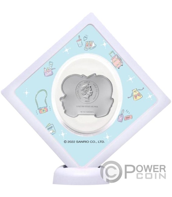 MY MELODY SHOPPING Sanrio Charm 1 Oz Silver Coin 2$ Niue 2022