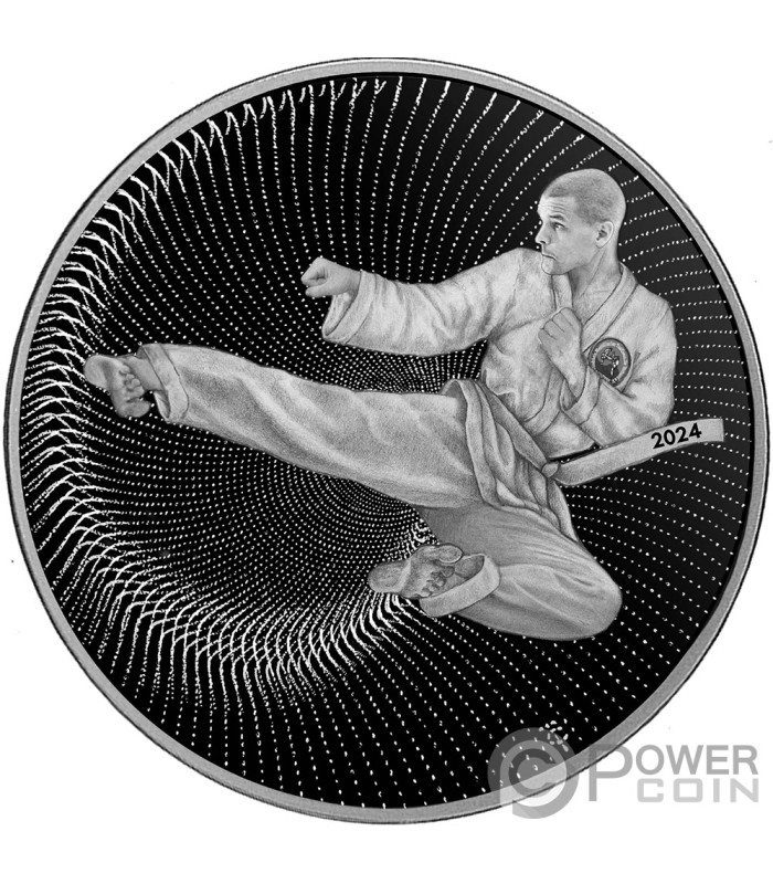 TAEKWON DO Martial Arts 1 Oz Silver Coin 20 Liberia 2024