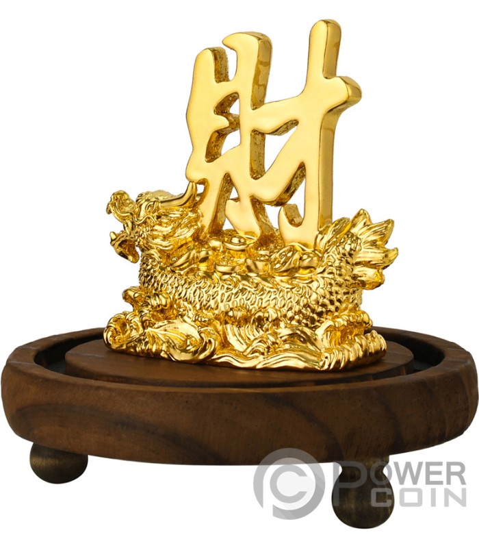 GOLDEN ABUNDANT TREASURE IN GLASS DOME Figurine Gold Folie Singapore 2024
