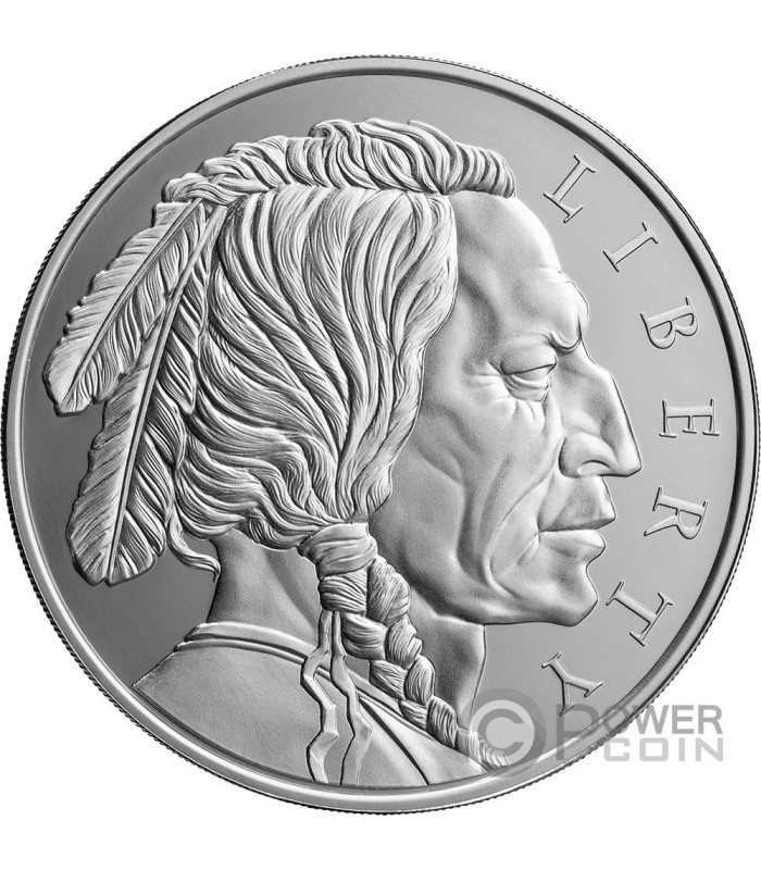 LIBERTY Indian Head Buffalo 1 Oz Silver Coin 1000 Satoshi United 