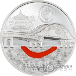 SEOUL Tiffany Art Metropolis 1 Kg Kilo Silver Coin 50$ Palau 2024