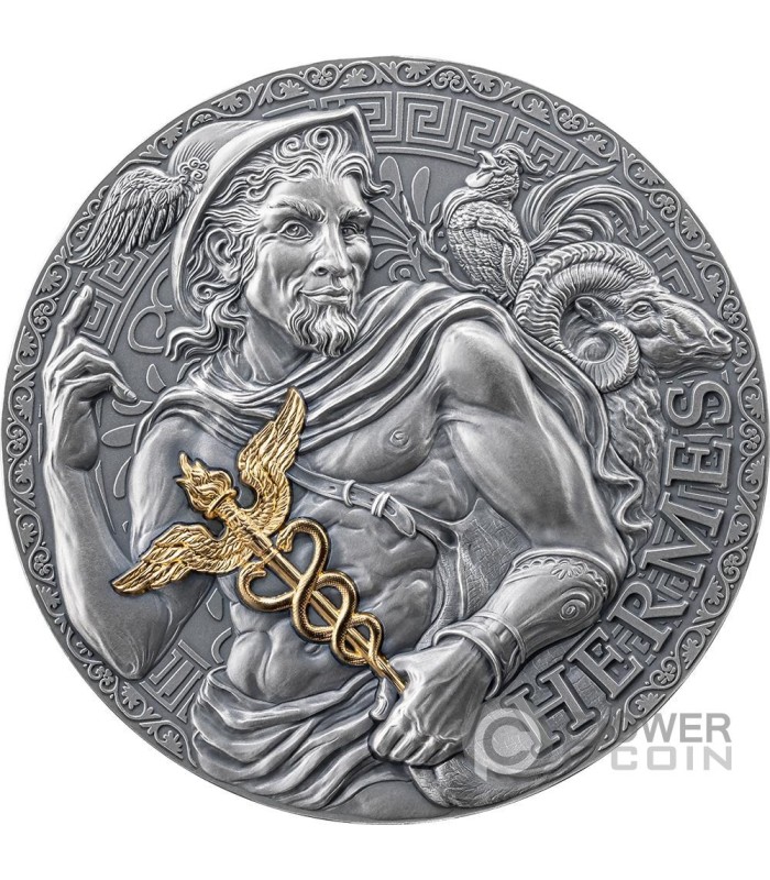 HERMES Great Greek Mythology 3 Oz Silver Coin 3000 Francs Cameroon 2024