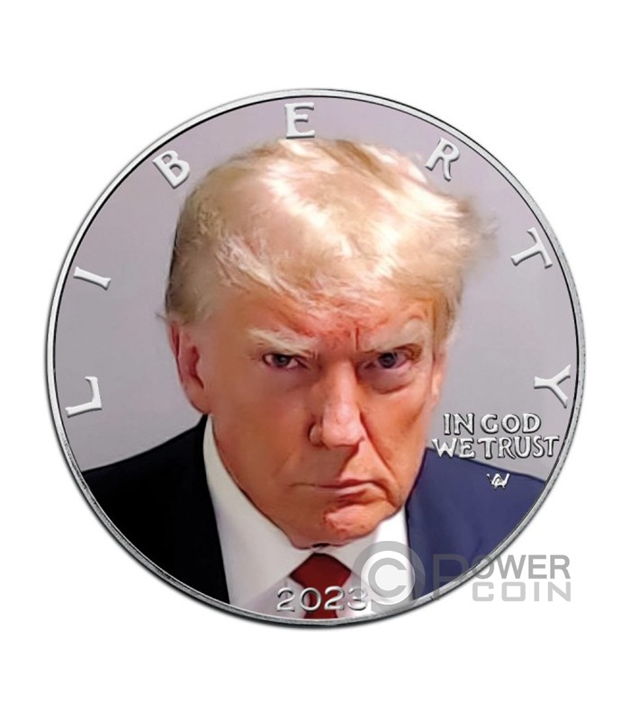 DONALD TRUMP MUGSHOT Liberty 1 Oz Silver Coin 1 USA 2023