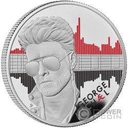 GEORGE MICHAEL Music Legends Coloured 1 Oz Монета Серебро 2 Pounds Великобритания 2024