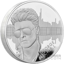 GEORGE MICHAEL Music Legends 2 Oz Moneda Plata 5 Pounds United Kingdom 2024