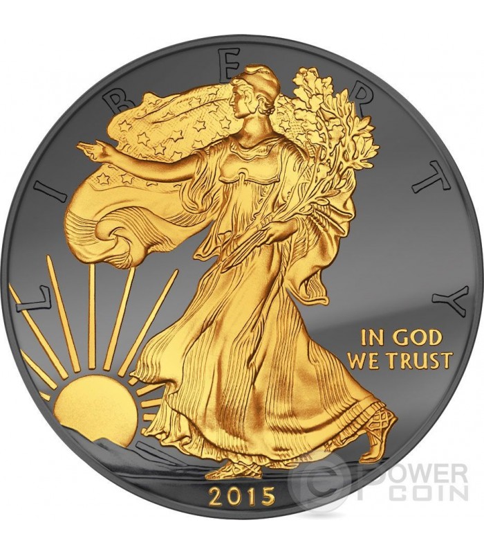 GOLDEN ENIGMA Walking Liberty Black Ruthenium 1 Oz