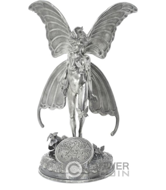 GWEN THE GOOD LUCK FAIRY Fairies and Fantasy Silver Statue