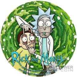 RICK AND MORTY 2 Oz Moneda de Plata 5$ Niue 2023