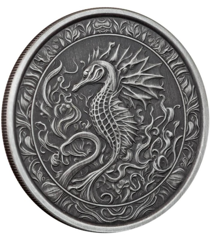 SEAHORSE 1 Oz Silver Coin 2$ Tala Samoa 2023