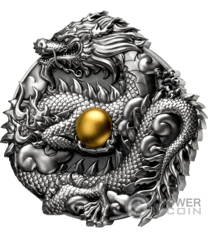 DRAGON Chinese Lunar Year 3 Oz Silver Coin 50 Vatu Vanuatu 2024