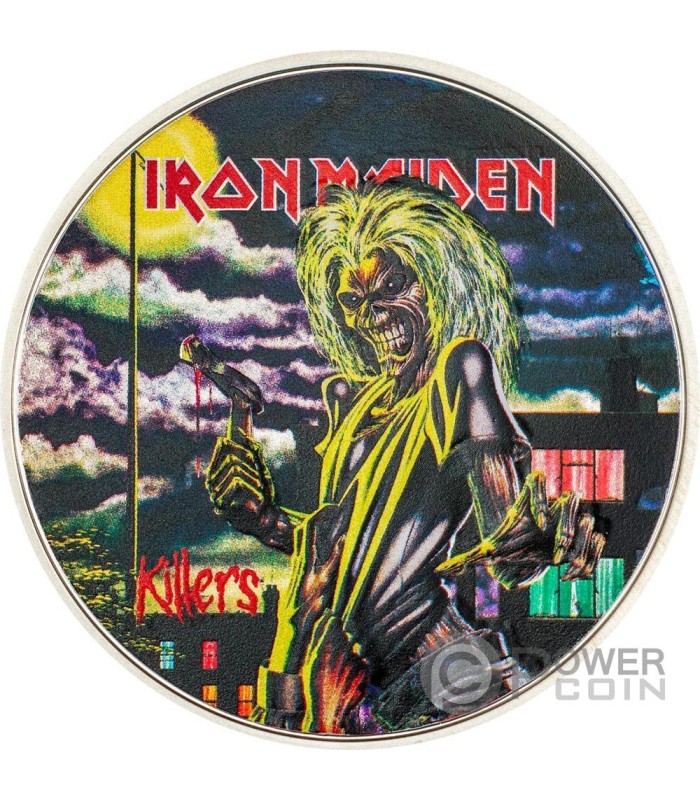 KILLERS Iron Maiden 1 Oz Silver Coin 5$ Cook Islands 2024