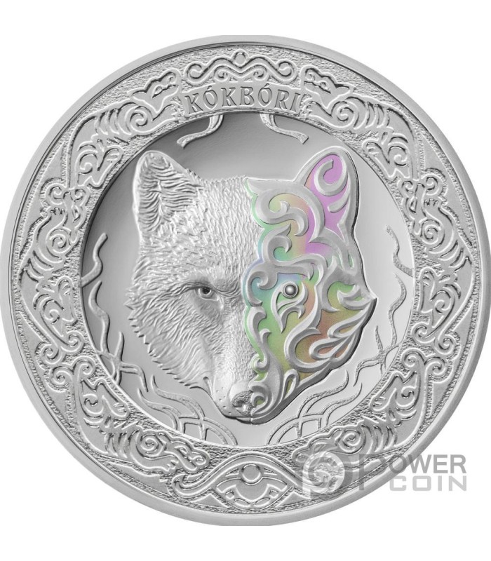 KOKBORI Sky Wolf 1 Oz Silver Coin 1 Tenge Kazakhstan 2023