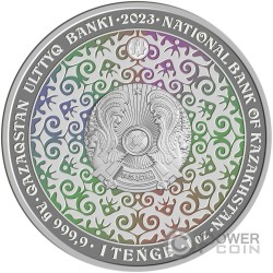 KOKBORI Sky Wolf 5 Oz Silver Coin 5 Tenge Kazakhstan 2023