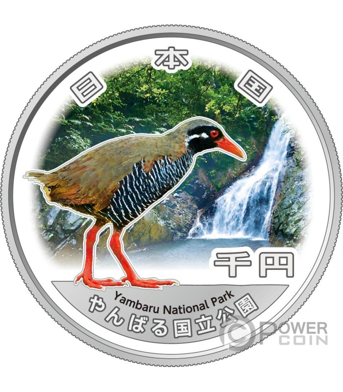 YAMBARU Bird National Park 1 Oz Silver Coin 1000 Yen Japan 2024