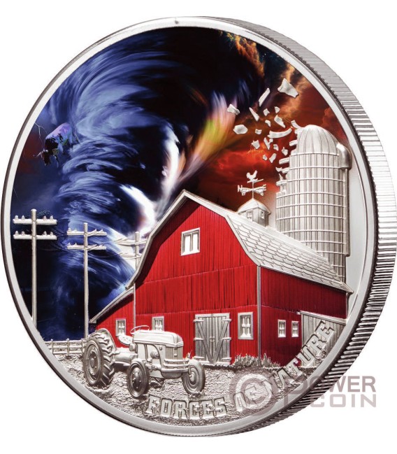 TORNADO Forces of Nature 2 Oz Silver Coin 5$ Niue 2024