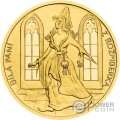 WHITE LADY ON ROZMBERK CASTLE Legends of the Czech Castles 1/2 Oz Gold Medal 2024