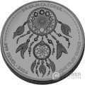 DREAMCATCHER Native American Silver Dollars Black Proof 1 Oz Moneda Plata 1 $ Sioux Nation 2024