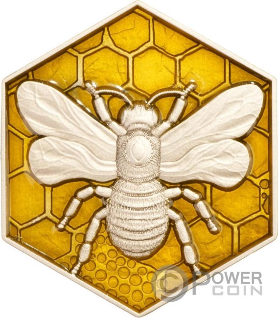 HONEY BEES 2 Oz Moneda Plata 2000 Francs Cameroon 2025