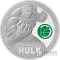 INCREDIBLE HULK Marvel Classic Superheroes 3 Oz Monnaie Argent 10$ Niue 2024