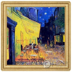 CAFÉ TERRACE AT NIGHT 170 Aniversario Vincent Van Gogh 2 Oz Moneda Plata 2$ Niue 2023