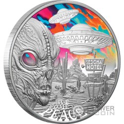 ALIEN ENCOUNTERS 1 Oz Серебро Монета 1$ Ниуэ 2024