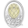 DIAMOND TRELLIS EGG Faberge Eggs Moneda Plata 1$ Niue 2024