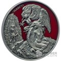 HARPY Mythical Creatures 2 Oz Moneda Plata 2000 Francs Cameroon 2024