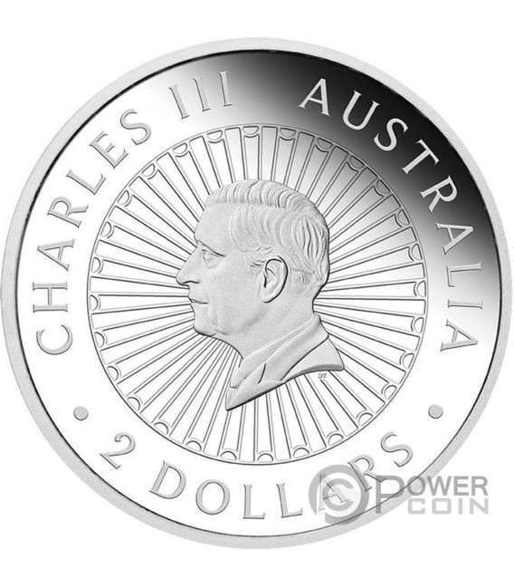 DOUBLE DRAGON 2 Oz Серебряная монета 2$ Australia 2024