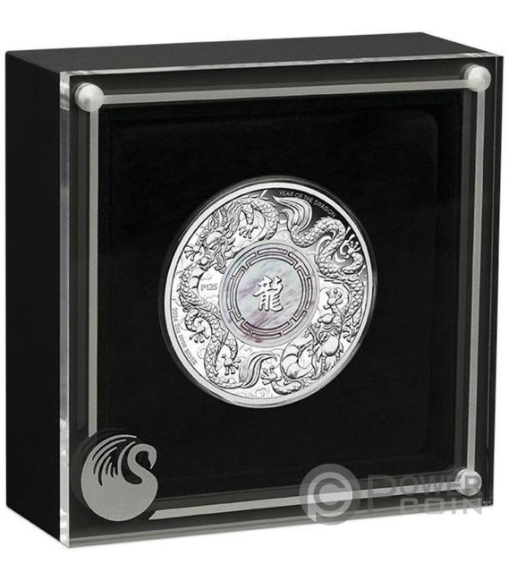 DOUBLE DRAGON 2 Oz Moneda Plata 2$ Australia 2024