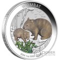 WOMBAT 1 Oz Moneda Plata 1$ Australia 2024