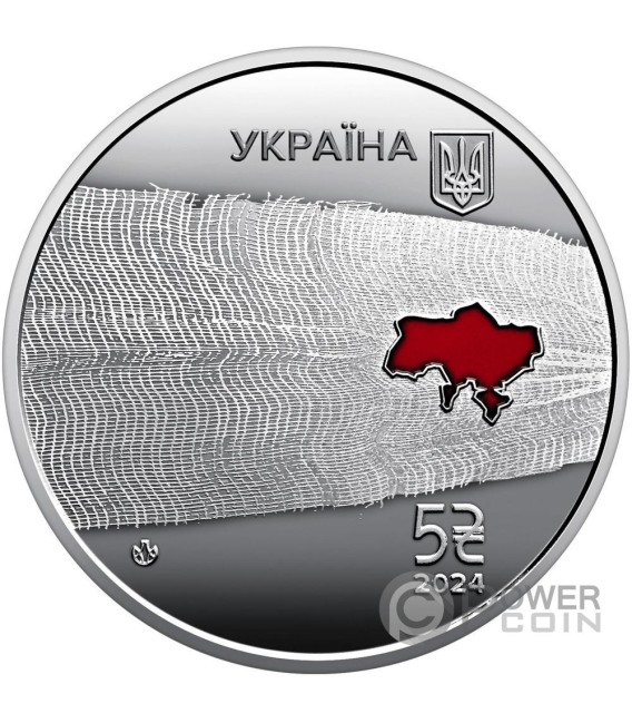 COUNTRY OF SUPERHEROES Moneda Plata 5 Hryvnia Ukraine 2024