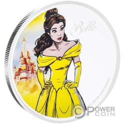 BELLE Disney Princess 1 Oz Moneda Plata 2$ Niue 2024