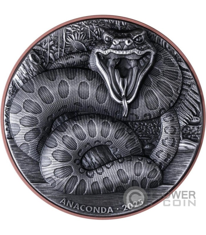 ANACONDA Double Giant Predators Silver Coin 10 Vatu Vanuatu 2025