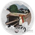 GIRLS ON THE BRIDGE Edvard Munch 160 Aniversario Moneda Plata 500 Francs Cameroon 2024