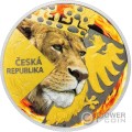 BURNING CZECH LION Power Coin x Czech Mint Edizione ufficiale Proof 1 Oz Moneta Argento 2$ Niue 2024