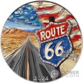 ROUTE 66 AmericArt 1 Oz Moneda Plata 1$ USA 2024