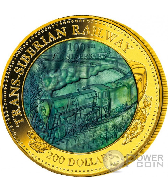 TRANS SIBERIAN RAILWAY 100 Anniversary Mother of Pearl 5 Oz