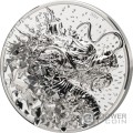 BURST DRAGON Half Kilo 1/2 Kg Moneda Plata 10000 Togrog Mongolia 2024