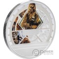 CHEWBACCA Star Wars 3 Oz Moneda Plata 10$ Niue 2024