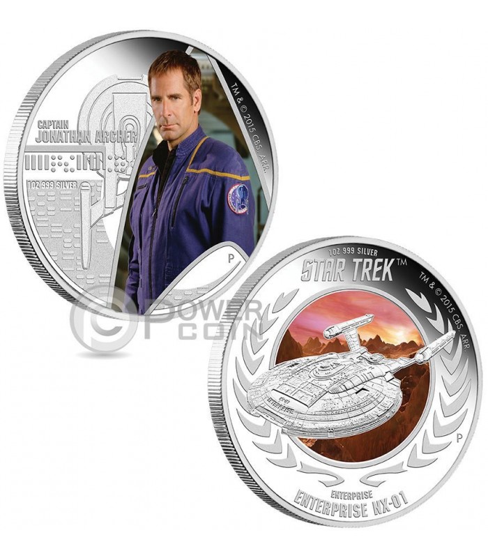 CAPTAIN JONATHAN ARCHER ENTERPRISE NX 01 Star Trek Two Monnaie