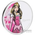 AURORA Disney Princess 1 Oz Moneda Plata 2$ Niue 2024