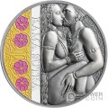 KAMA SUTRA I Moments of Love 1 Oz Moneda Plata 1000 Francs Cameroon 2025