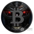 AI CYBORG Bitcoin 1 Oz Moneda Plata 2$ Niue 2024