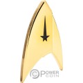 STARFLEET DIVISIONS STAR TREK Command Insignia 1 Oz Moneta Argento 2$ Niue 2024