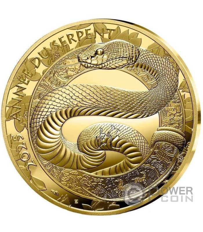 YEAR OF THE SNAKE 1/4 Oz Gold Coin 50€ Euro France 2025