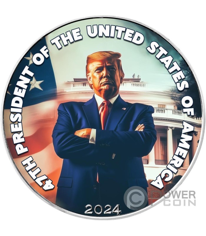 47TH PRESIDENT Donald Trump 1 Oz Silver Coin 1$ USA 2024